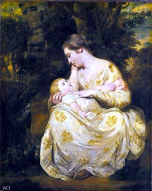  Sir Joshua Reynolds Mrs. Susanna Hoare and Child - Hand Painted Oil Painting