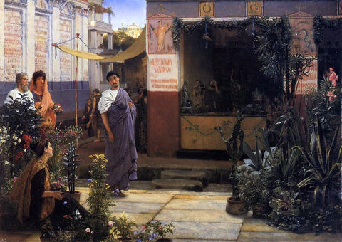  Sir Lawrence Alma-Tadema The Flower Market - Hand Painted Oil Painting