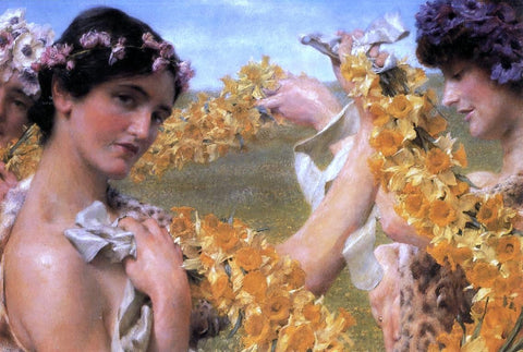  Sir Lawrence Alma-Tadema When Flowers Return - Hand Painted Oil Painting