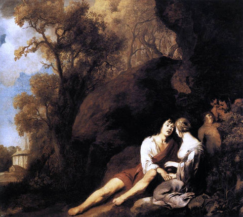  Sir Peter Lely Amorous Couple in a Landscape - Hand Painted Oil Painting