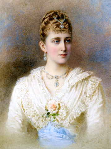 Stefan Fedorovich Alexandrovsky Portrait of Grand Duchess Elizaveta Fedorovna - Hand Painted Oil Painting
