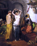 Theodore Chasseriau Orientalist Interior: Nude in a Harem - Hand Painted Oil Painting