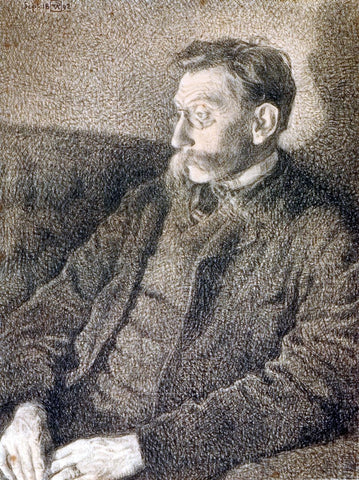  Theo Van Rysselberghe Portrait of Emile Verhaeren - Hand Painted Oil Painting