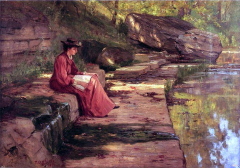 Theodore Clement Steele Daisy by the River - Hand Painted Oil Painting