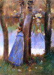  Theodore Robinson Figure in a Landscape - Hand Painted Oil Painting