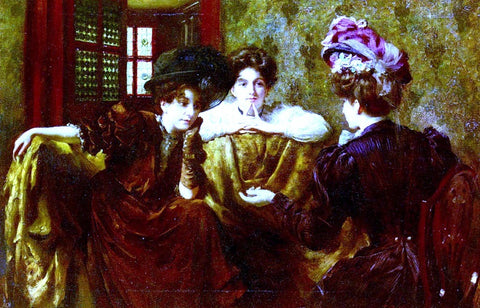  Thomas Benjamin Kennington No! Gossip - Hand Painted Oil Painting