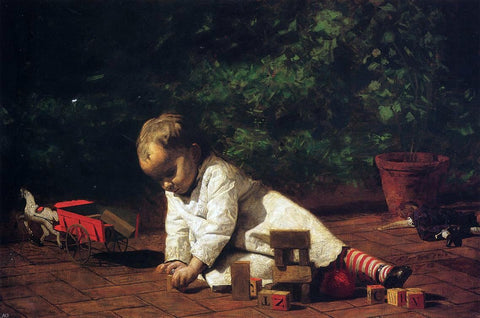  Thomas Eakins Baby at Play - Hand Painted Oil Painting