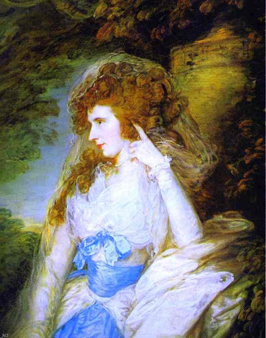  Thomas Gainsborough Mary, Lady Bate-Dudley - Hand Painted Oil Painting