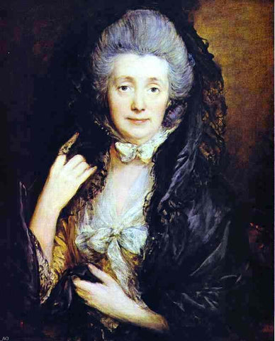  Thomas Gainsborough Mrs. Thomas Gainsborough, nee Margaret Burr - Hand Painted Oil Painting