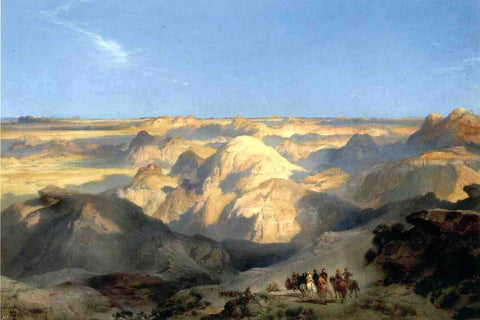  Thomas Moran Badlands of the Dakota - Hand Painted Oil Painting
