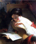  Thomas Sully Portrait of a Girl Reading - Hand Painted Oil Painting