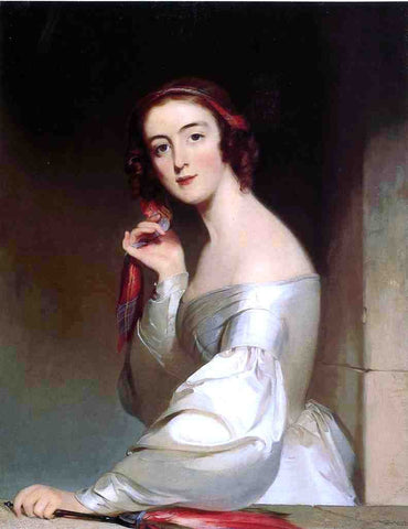  Thomas Sully Portrait of Miss Ann Elliott, Beaufort, South Carolina - Hand Painted Oil Painting