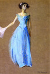  Thomas Wilmer Dewing Lady in Blue, Portrait of Annie Lazarus - Hand Painted Oil Painting