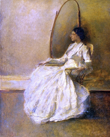  Thomas Wilmer Dewing Lady in White (No. 1) - Hand Painted Oil Painting