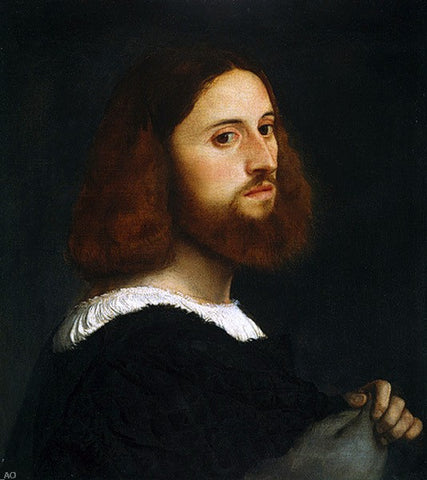  Titian Portrait of a Man - Hand Painted Oil Painting