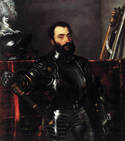  Titian Portrait of Francesco Maria della Rovere, Duke of Urbino - Hand Painted Oil Painting