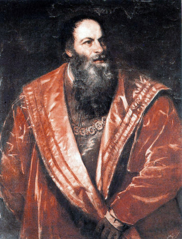  Titian Portrait of Pietro Aretino - Hand Painted Oil Painting