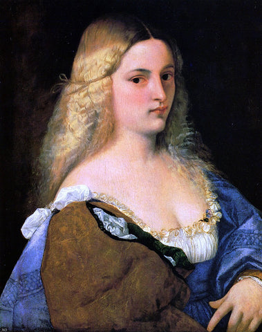  Titian Violante (also known as La Bella Gatta) - Hand Painted Oil Painting