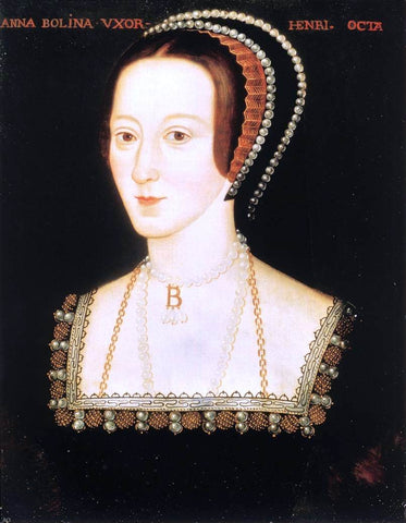  Unknown British Masters Portrait of Anna Boleyn - Hand Painted Oil Painting