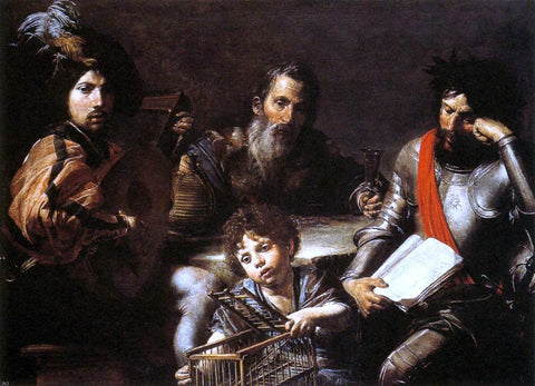  Valentin De boulogne The Four Ages of Man - Hand Painted Oil Painting
