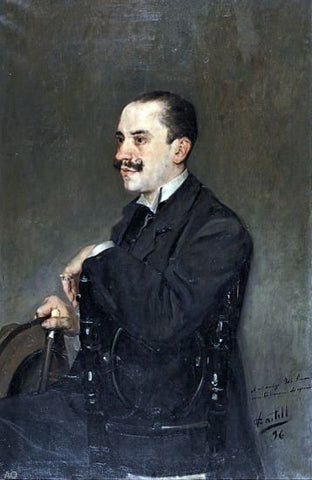 Vicente Castell Domenech Retrato de Hombre - Hand Painted Oil Painting