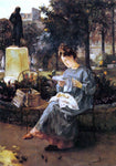  Victor Marec Afternoon in Luxembourg Gardens - Hand Painted Oil Painting