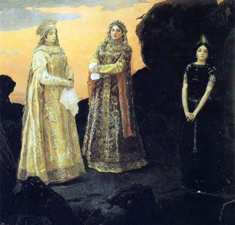  Victor Mikhail Vasnetsov Three Tsarevnas of the Underground Kingdom - Hand Painted Oil Painting