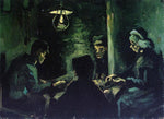  Vincent Van Gogh Four Peasants at a Meal (also known as Study for 'The Potato Eaters') - Hand Painted Oil Painting