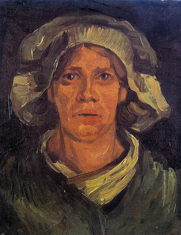  Vincent Van Gogh Head of a Peasant Woman with White Cap - Hand Painted Oil Painting