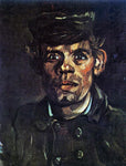  Vincent Van Gogh Head of a Young Peasant in a Peaked Cap - Hand Painted Oil Painting