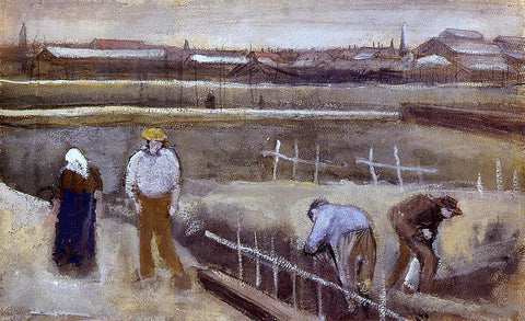  Vincent Van Gogh Meadows near Rijswijk - Hand Painted Oil Painting