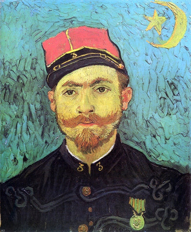  Vincent Van Gogh Portrait of Milliet, Second Lieutnant of the Zouaves - Hand Painted Oil Painting