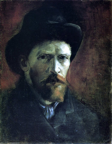  Vincent Van Gogh Self Portrait in a Dark Felt Hat - Hand Painted Oil Painting