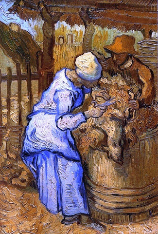  Vincent Van Gogh The Sheep-Shearers (after Millet) - Hand Painted Oil Painting