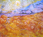  Vincent Van Gogh Wheat Field behind Saint-Paul Hospital with a Reaper - Hand Painted Oil Painting