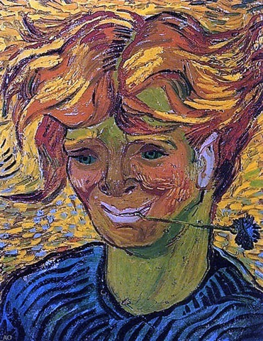 Vincent Van Gogh Young Man with Cornflower - Hand Painted Oil Painting