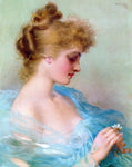  Vittorio Matteo Corcos He Loves Me, He Loves Me Not - Hand Painted Oil Painting