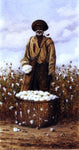  William Aiken Walker Negro Man in Cotton Field with Basket of Cotton - Hand Painted Oil Painting