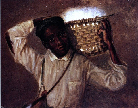  William Aiken Walker Young Boy with Cotton Basket on Shoulders - Hand Painted Oil Painting