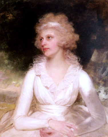  William Beechey Portrait of Sophia Anne Raymond-Barker - Hand Painted Oil Painting