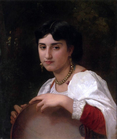  William Adolphe Bouguereau L'Italienne au tambourin (also known as Italian Woman with Tambourine) - Hand Painted Oil Painting
