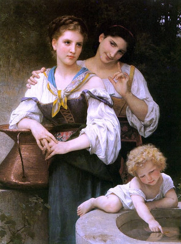  William Adolphe Bouguereau The Secret - Hand Painted Oil Painting