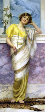  William Clarke Wontner The Turquoise Necklace - Hand Painted Oil Painting