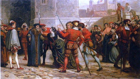  William Frederick Yeames The Meeting of Sir Thomas More witih his Daughter after his Sentence of Death - Hand Painted Oil Painting