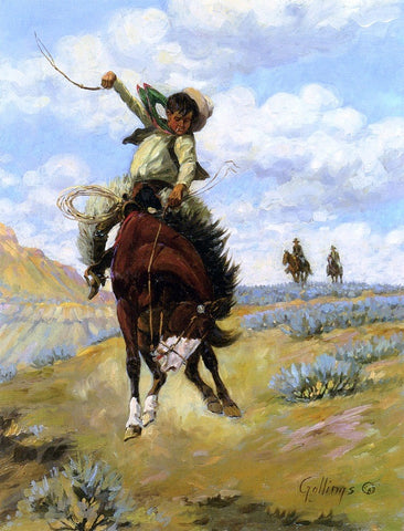  William Gollings Bronc Buster - Hand Painted Oil Painting