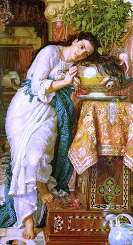  William Holman Hunt Isabella and the Pot of Basil - Hand Painted Oil Painting