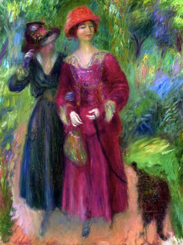  William James Glackens A Stroll in the Park - Hand Painted Oil Painting