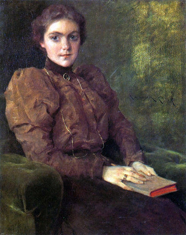  William Merritt Chase Lady in Brown - Hand Painted Oil Painting