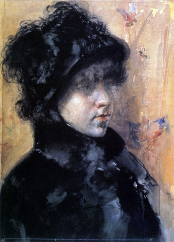  William Merritt Chase A Portrait Study - Hand Painted Oil Painting