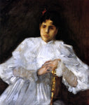  William Merritt Chase Girl in White - Hand Painted Oil Painting